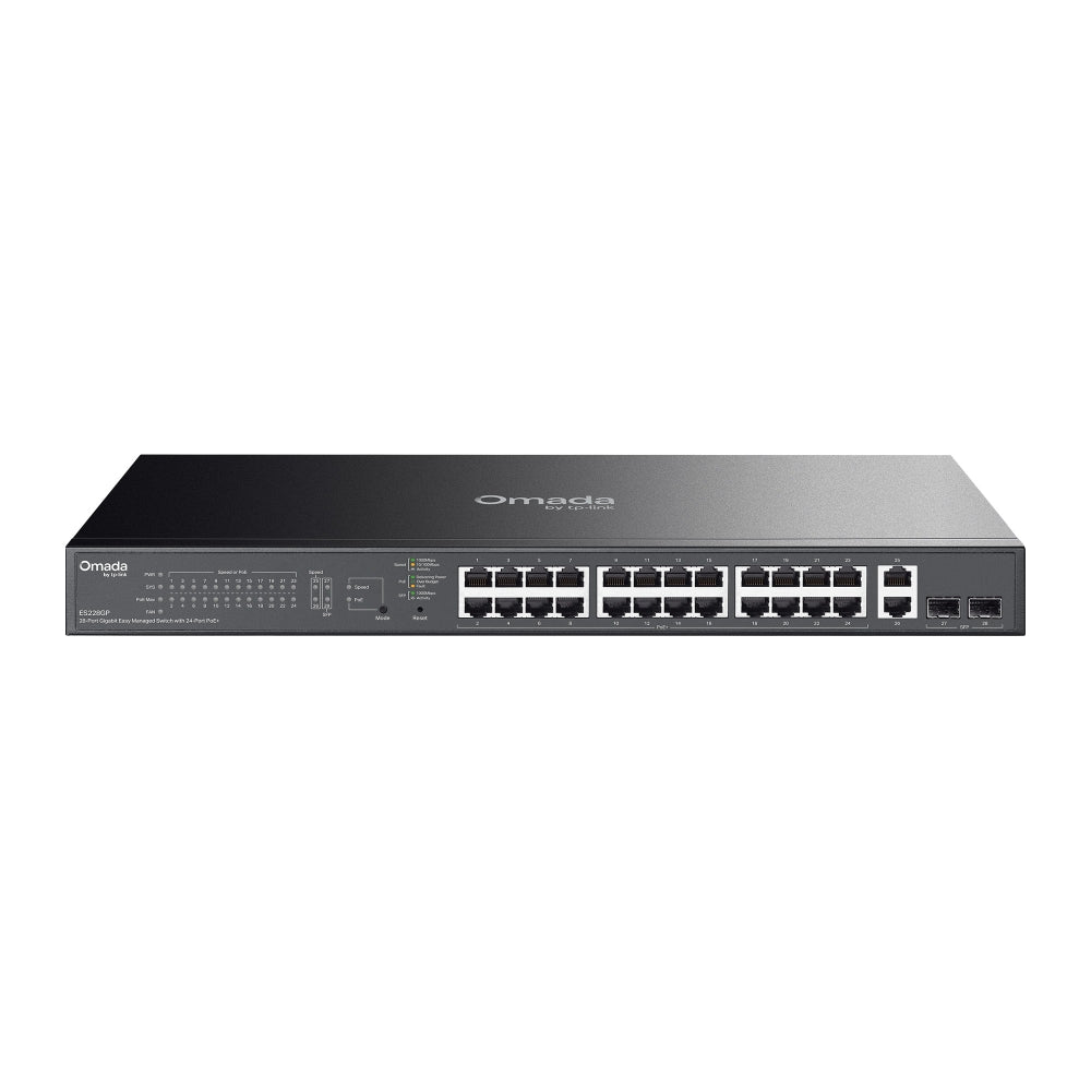 Gigabit Omada Switch Rg Es228Gs P 28 Ports 24 Poe 2Sfp 370W Es228Gp — Connecto au Maroc | Connecto.ma
